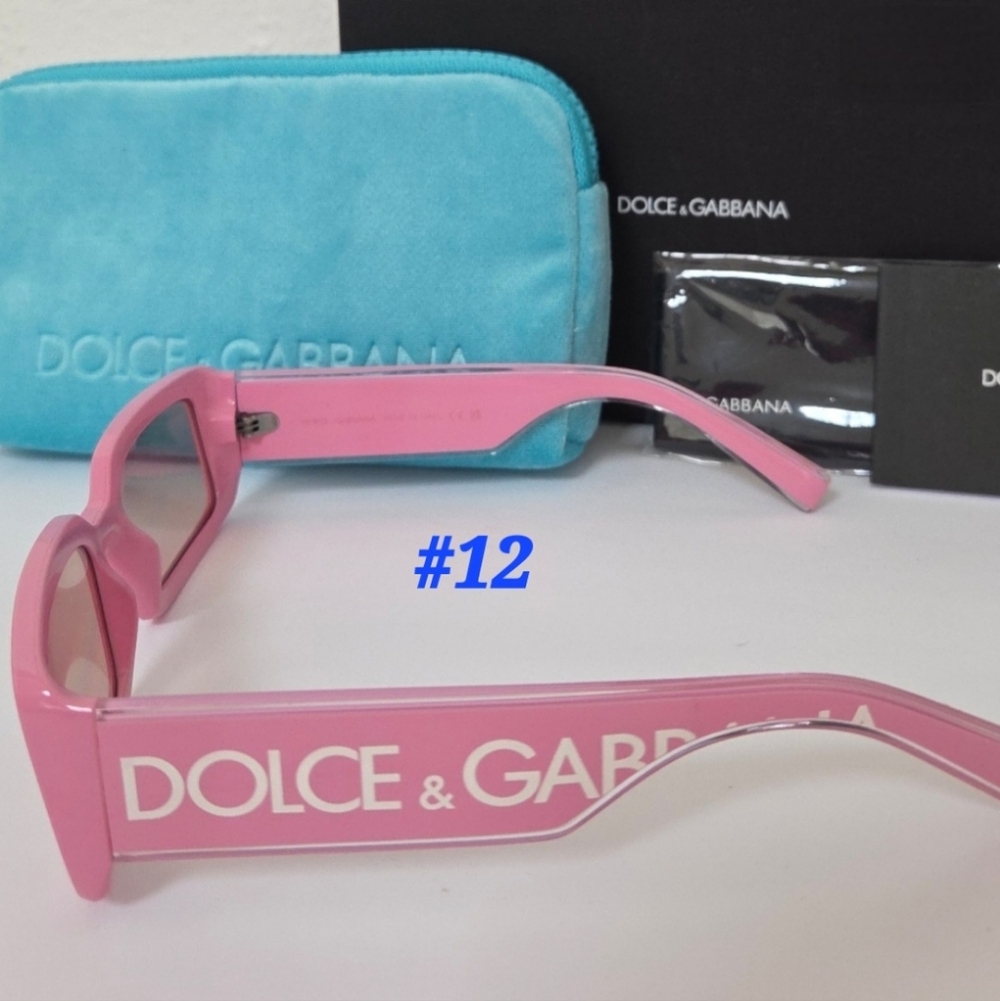 #12 DOLCE & GABBANA DG6187 Pink Rectangle-Shaped Framed Sunglasses
